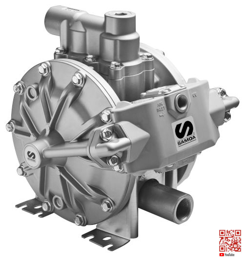 Пневмоприводный диафрагменный металлический насос Samoa DP200