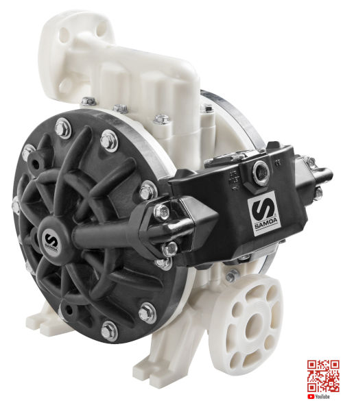 Пневмоприводный диафрагменный пластмассовый насос Samoa DP200