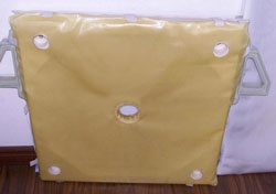 фильтровальная плита с надетым полотном